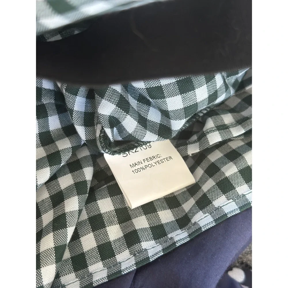 TOV Los Angeles Green Gingham Tiered Ruffle Maxi Skirt NWT Size 42 - Picture 8 of 8